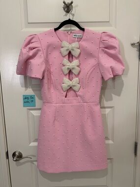 NWT Rebecca Vallance Pink Veronica Mini Dress